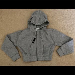 LOUNGE cropped zip up